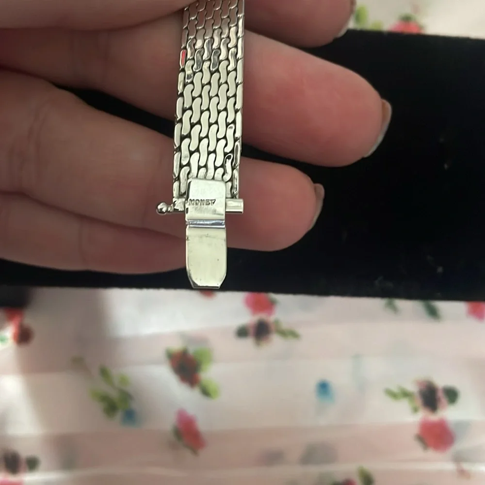 Vintage Monet Silver-Tone Tennis Bracelet - Picture 4 of 4